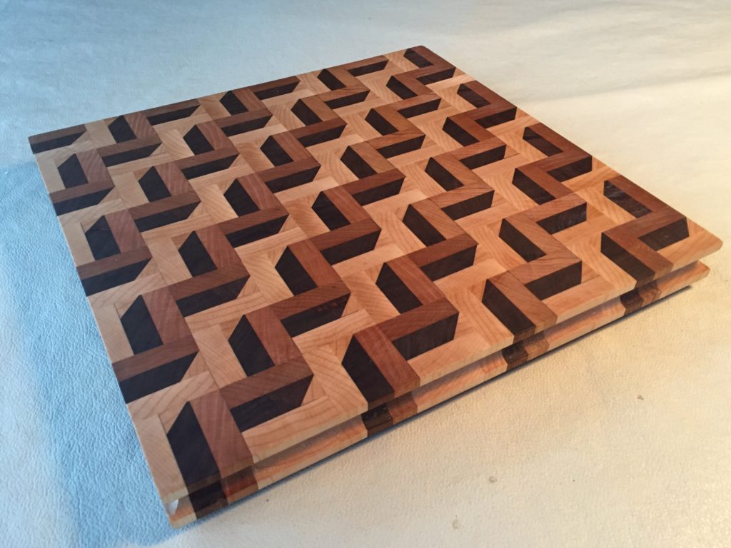 3D zigzag Serving/Cutting board 12 x 11 3/8 x 1" Don Baker Design